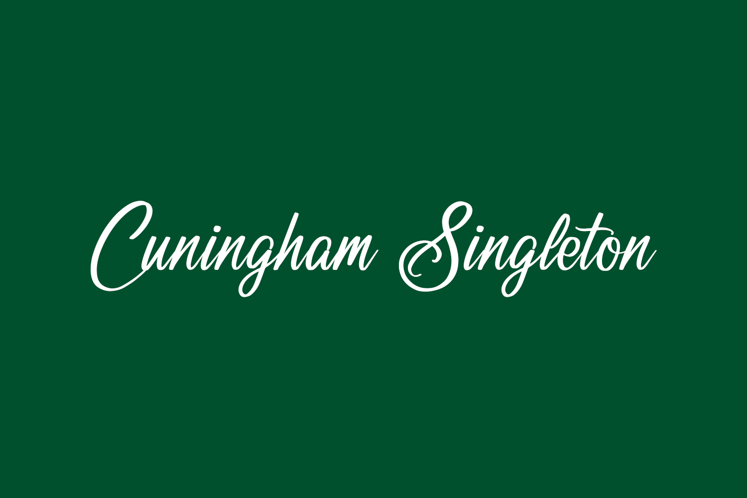 Cuningham Singleton Free Font