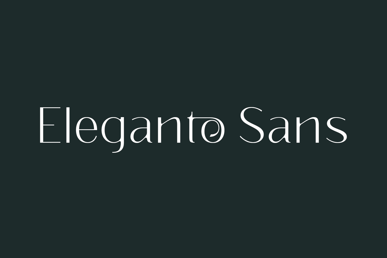 Eleganto Sans Free Font