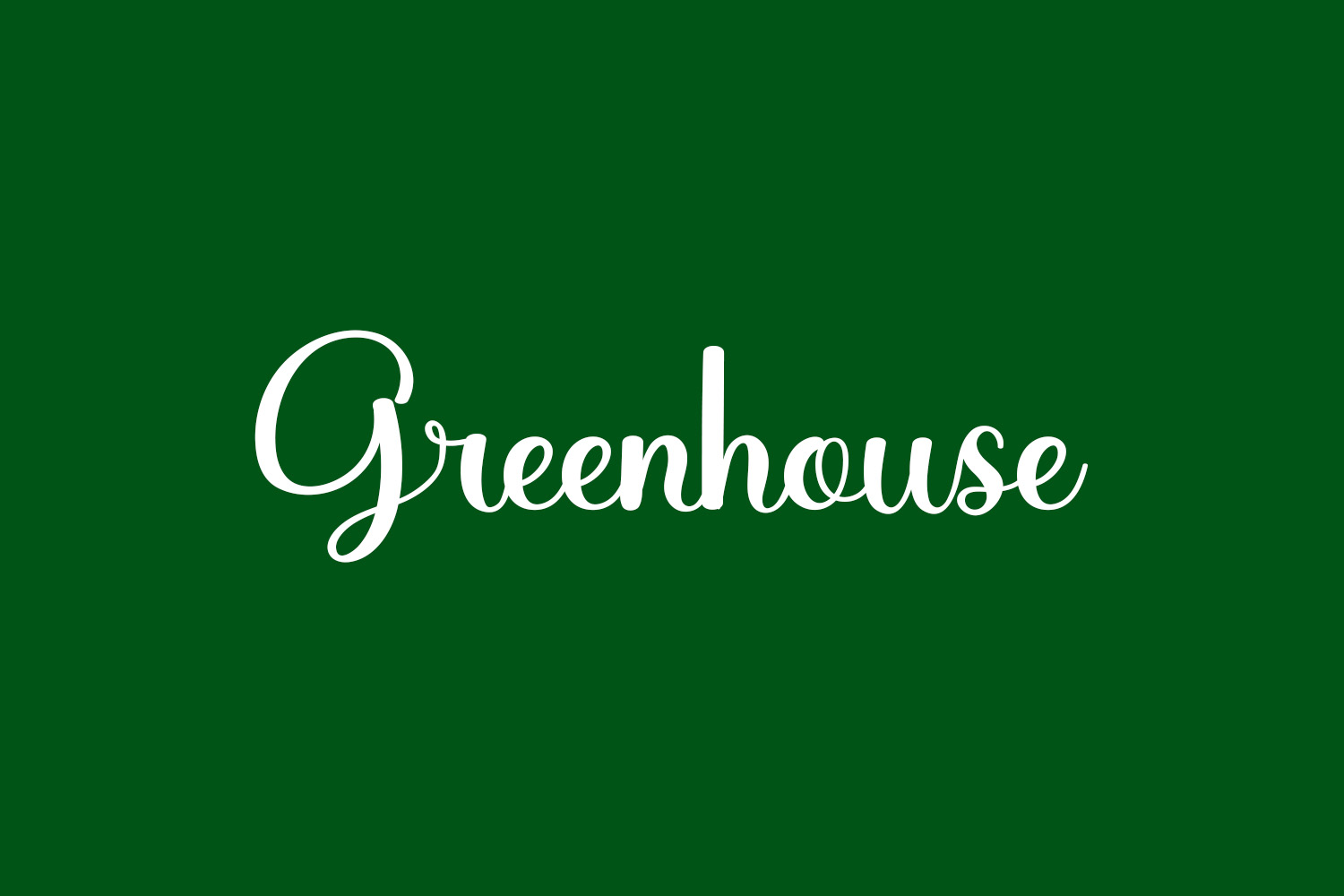 Greenhouse Free Font