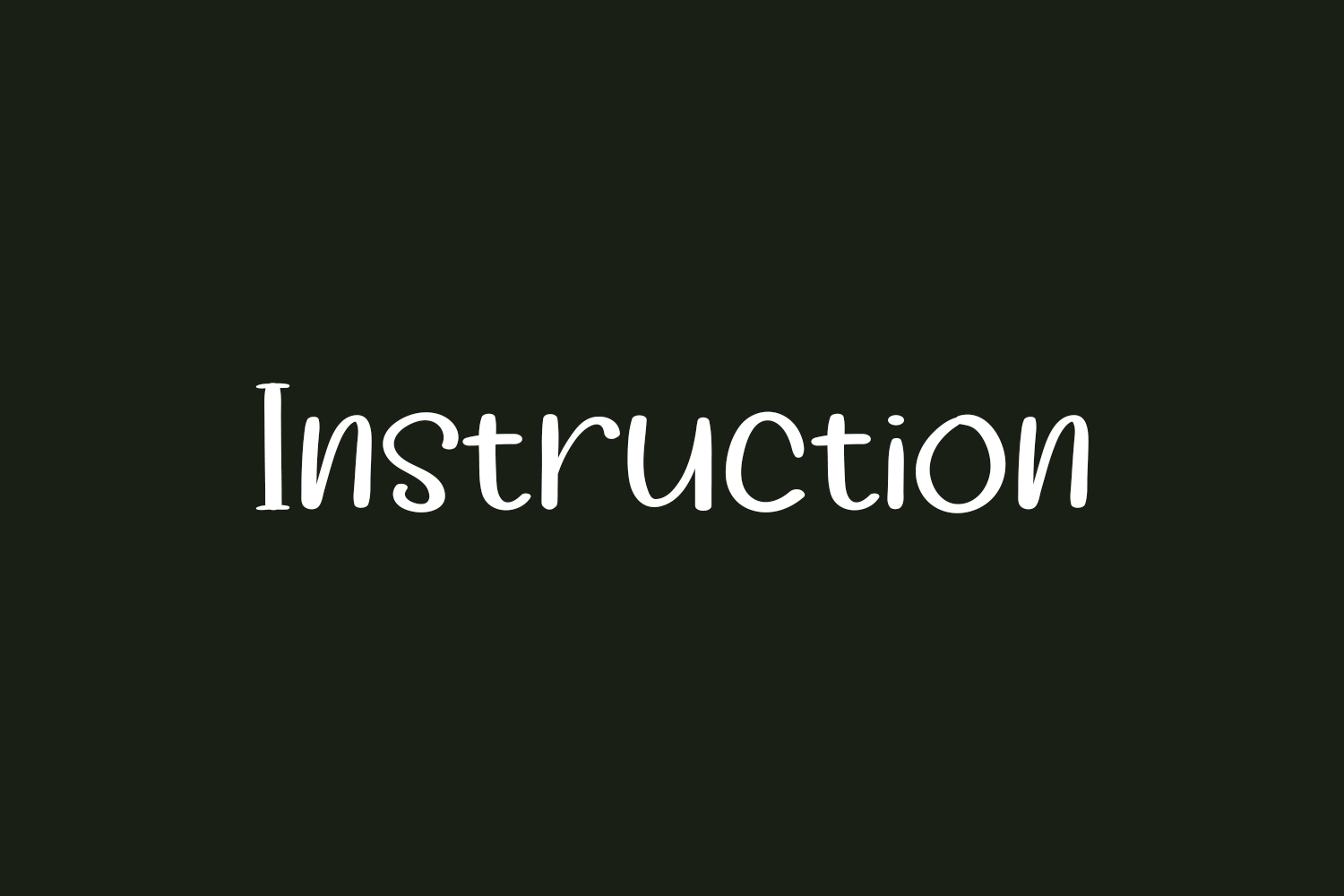 Instruction Free Font