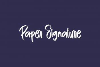 Paper Signature Free Font