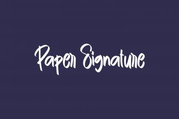 Paper Signature Free Font