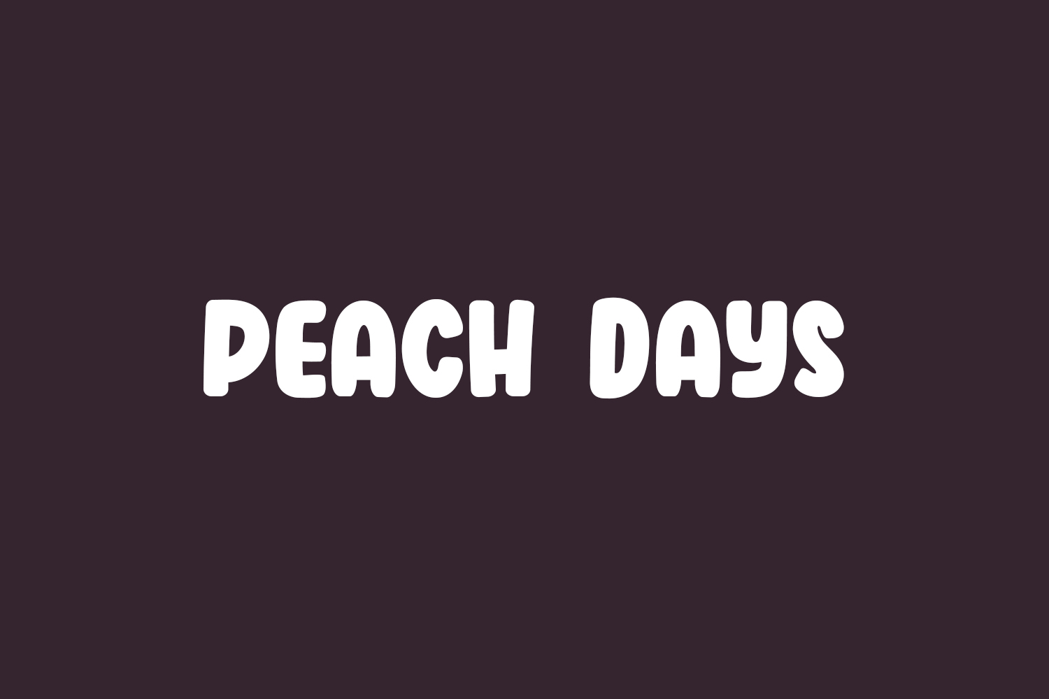 Peach Days Free Font