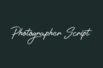Photographer Script Free Font