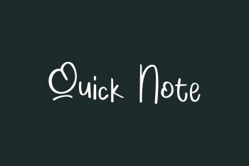 Quick Note Free Font