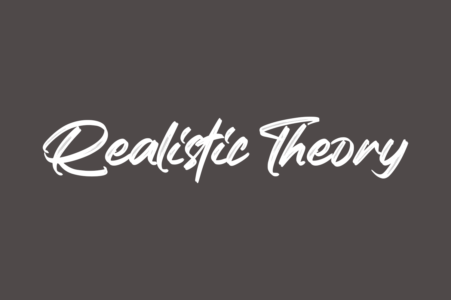Realistic Theory Free Font