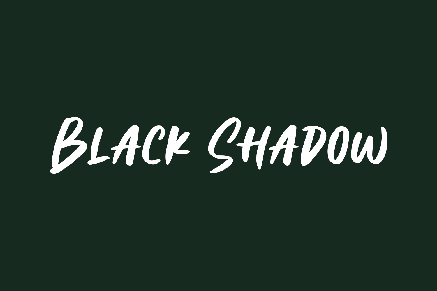 Black Shadow Free Font