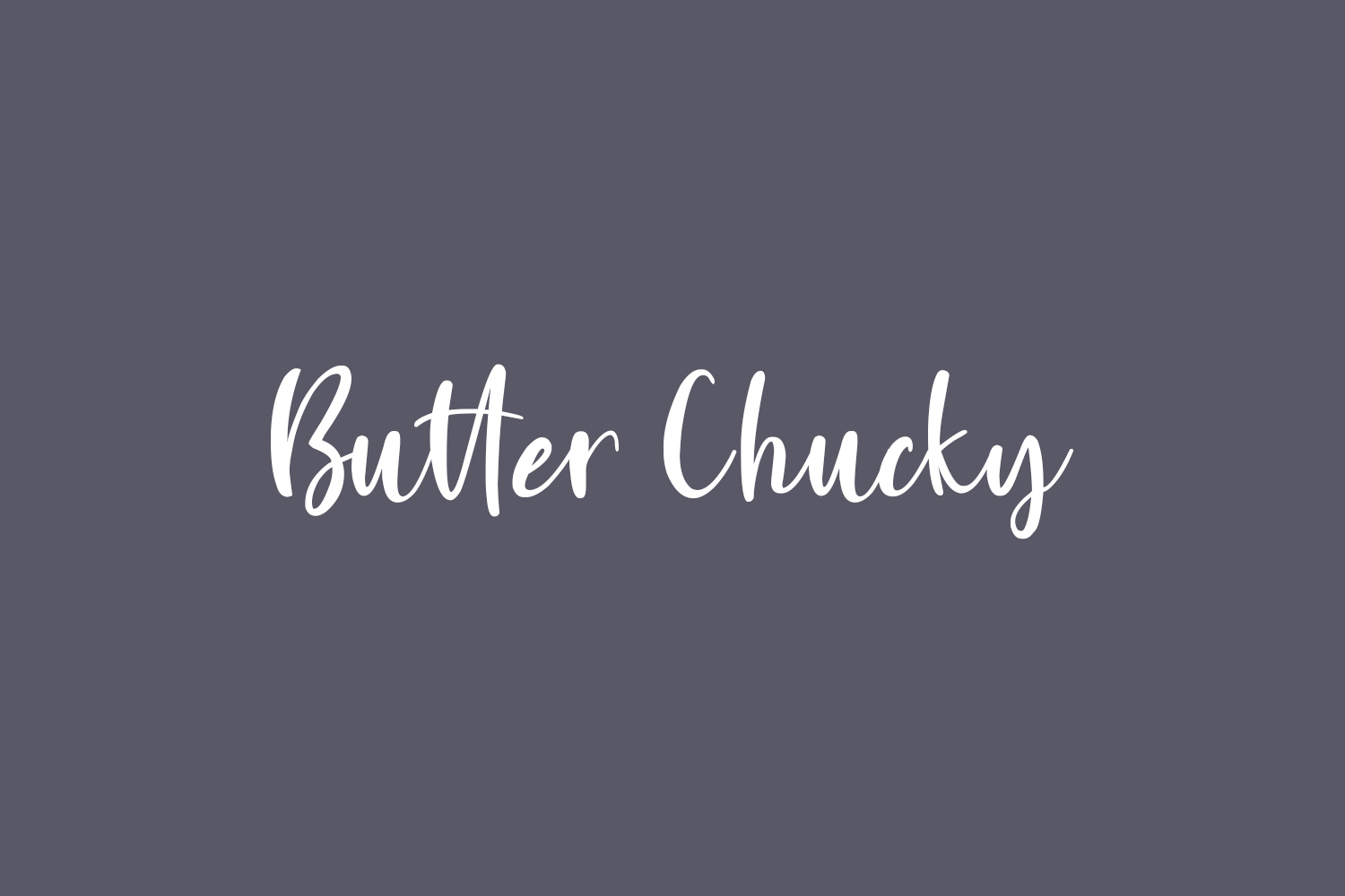 Butter Chucky Free Font
