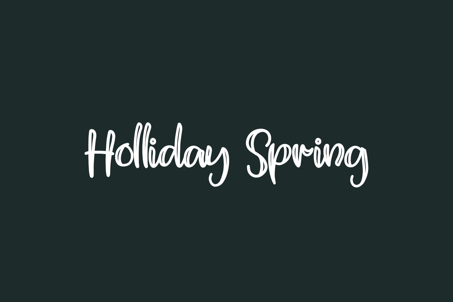 Holliday Spring Free Font