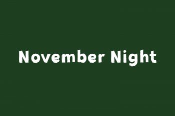 November Night Free Font