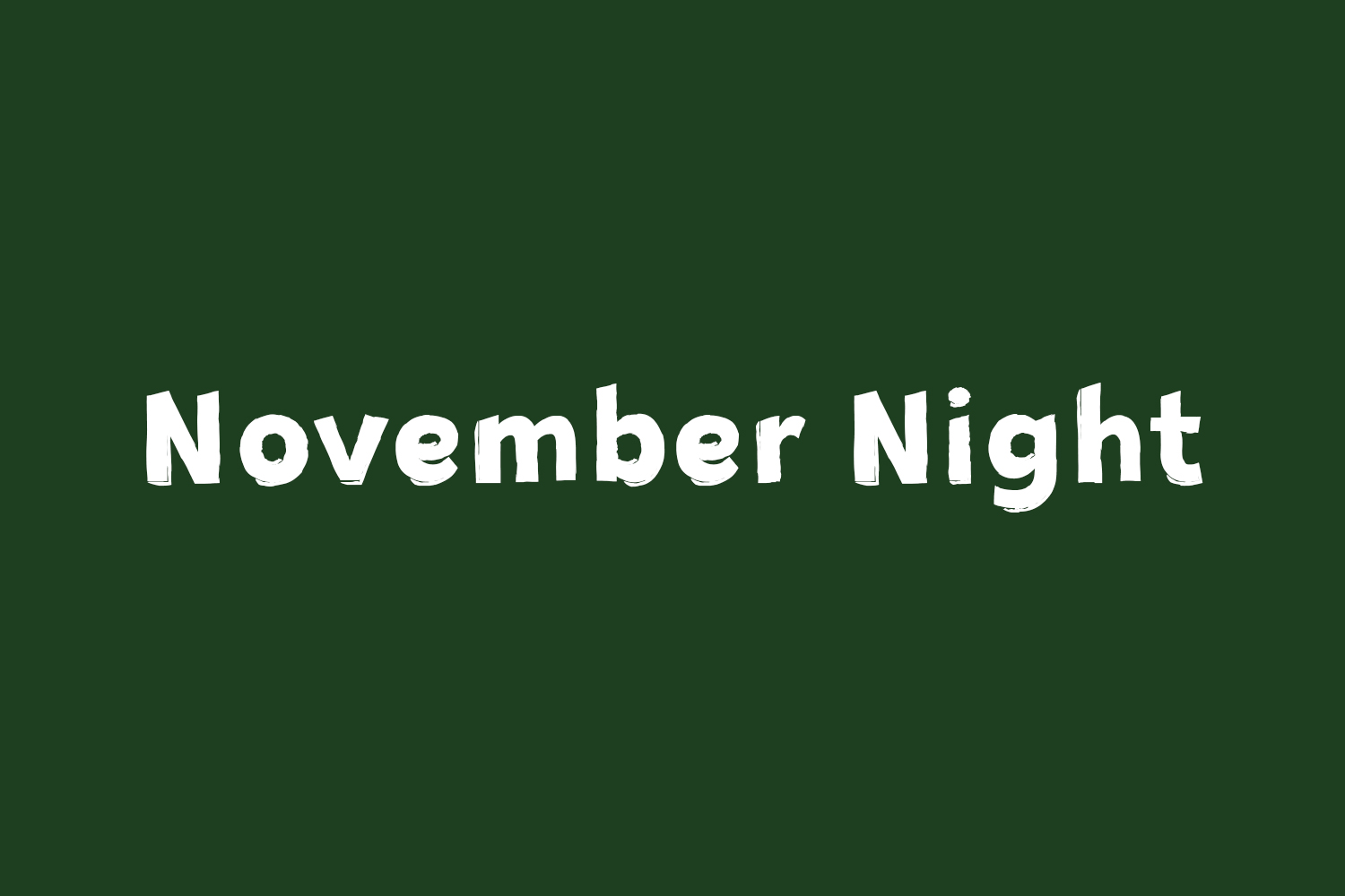 November Night Free Font