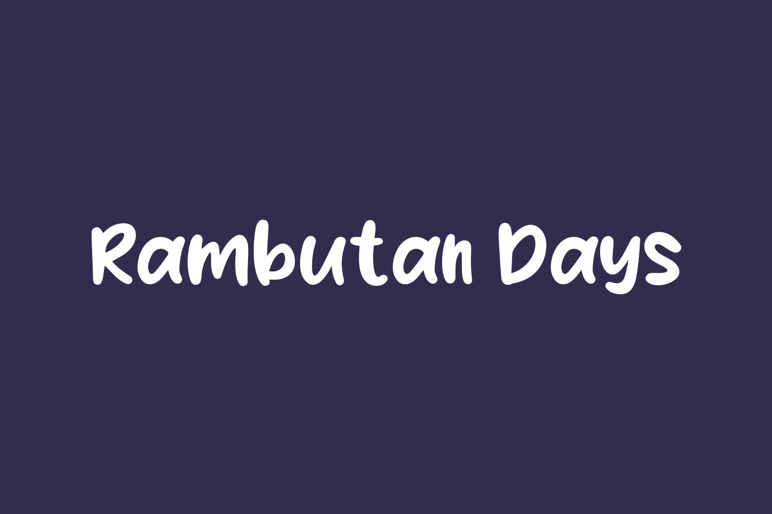 Rambutan Days Free Font