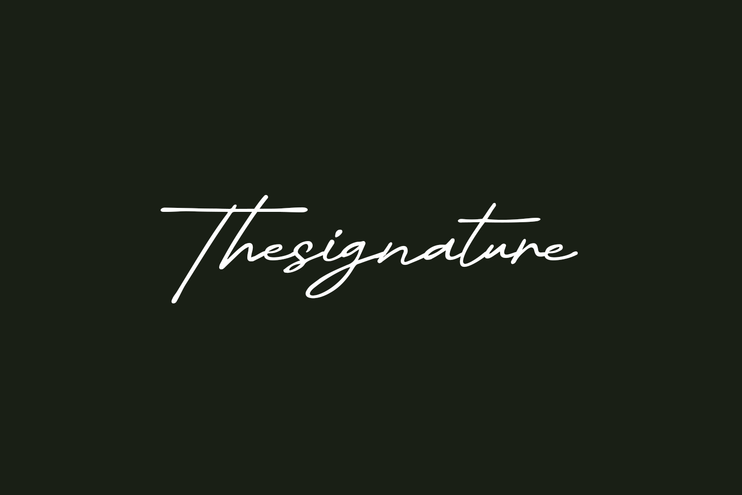 Thesignature Free Font