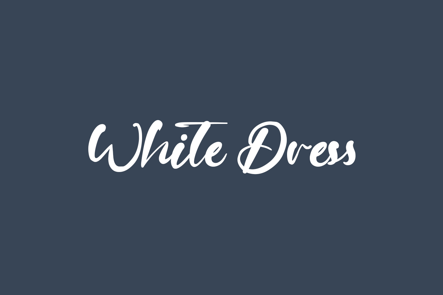 White Dress Free Font
