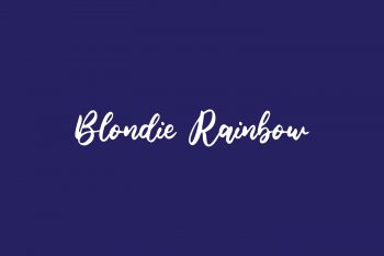 Blondie Rainbow Free Font