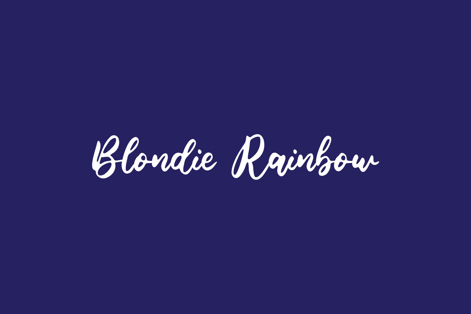 Blondie Rainbow Free Font