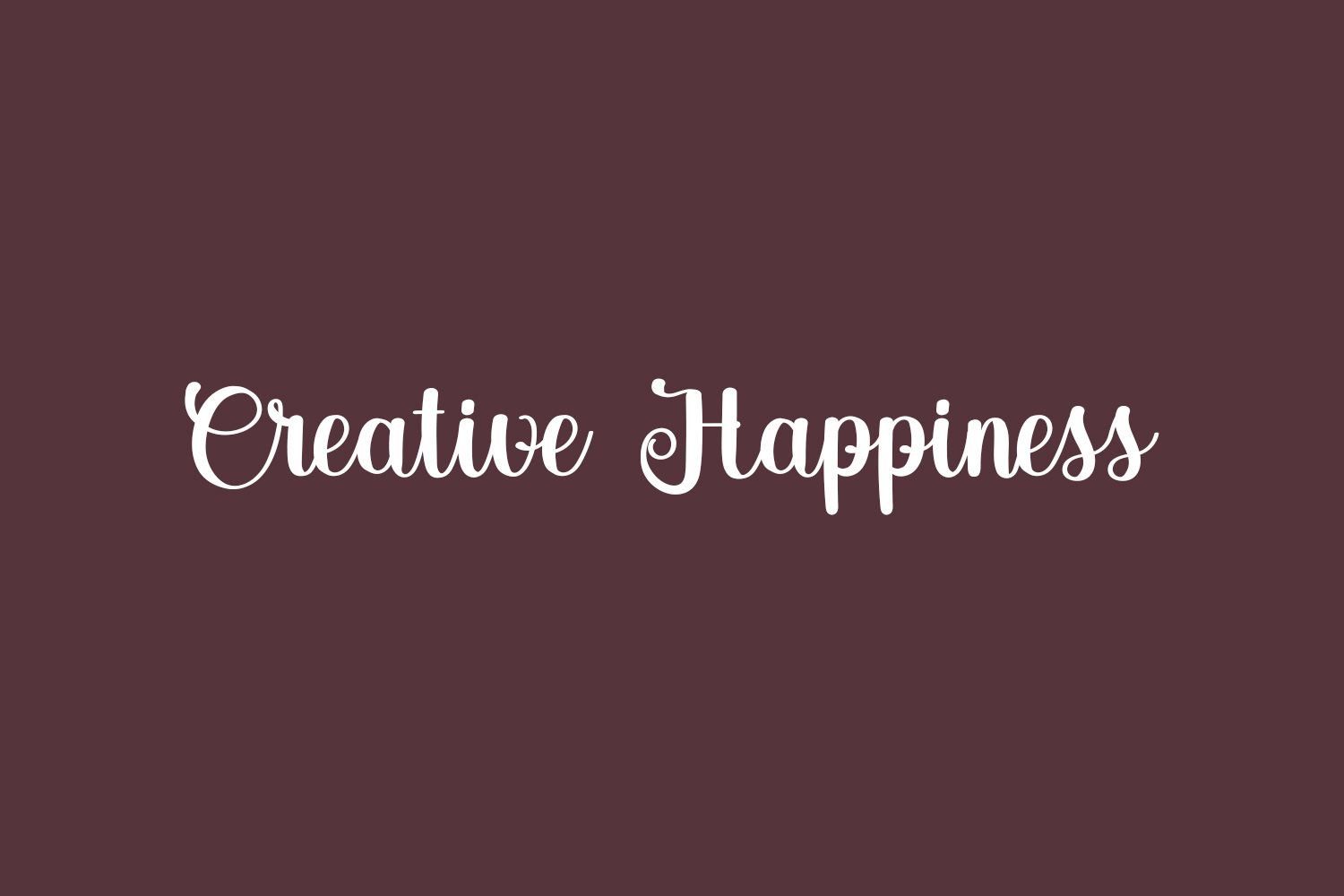 Creative Happiness Free Font