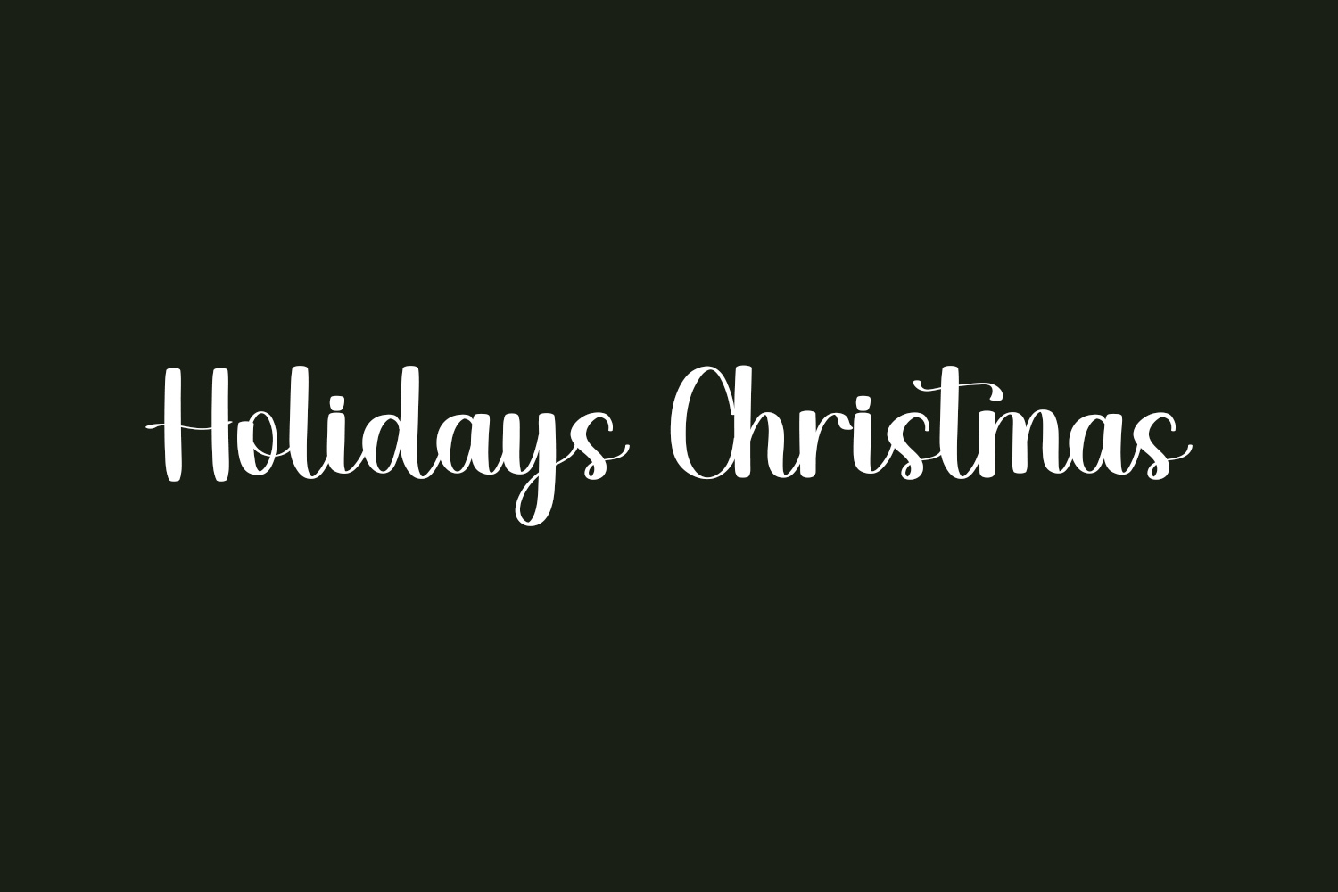 Holidays Christmas Free Font