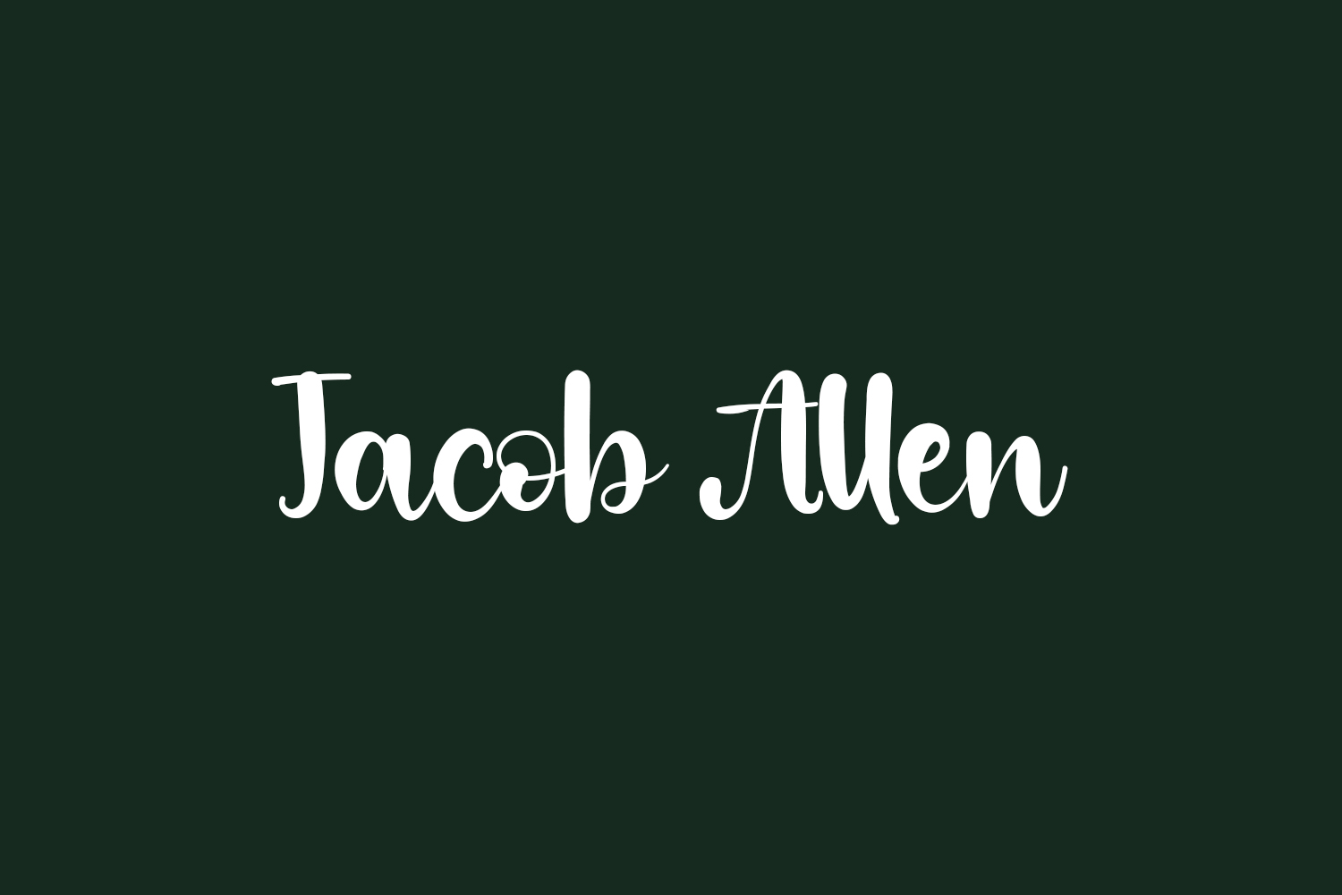 Jacob Allen Free Font