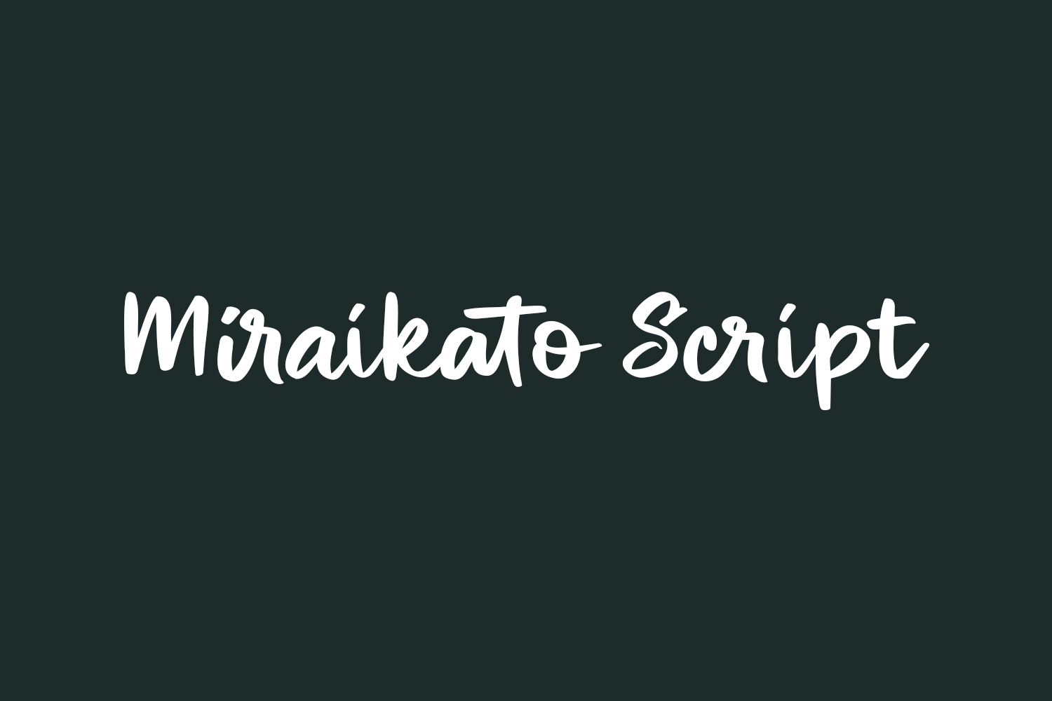 Miraikato Script Free Font