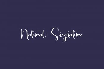 Natural Signature Free Font