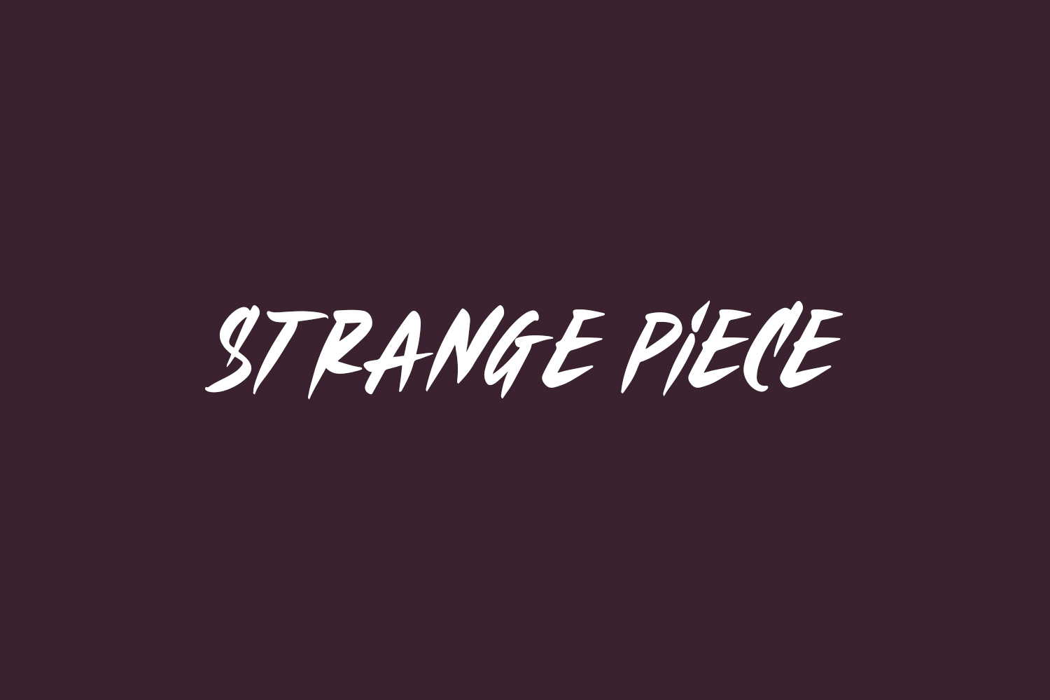 Strange Piece Free Font