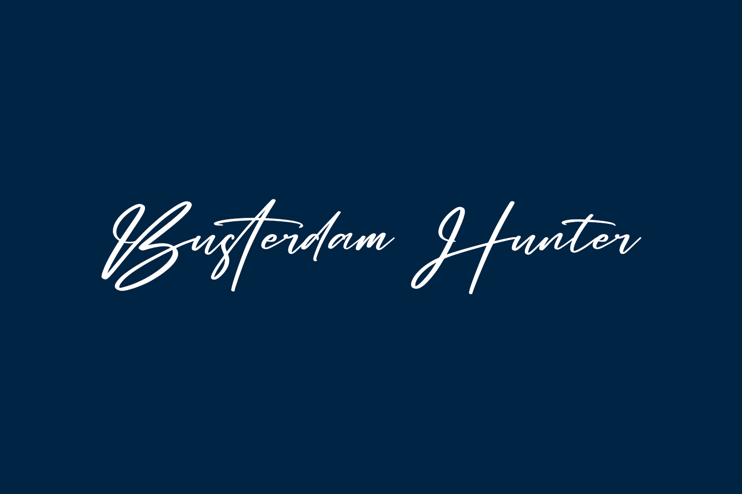 Busterdam Hunter Free Font