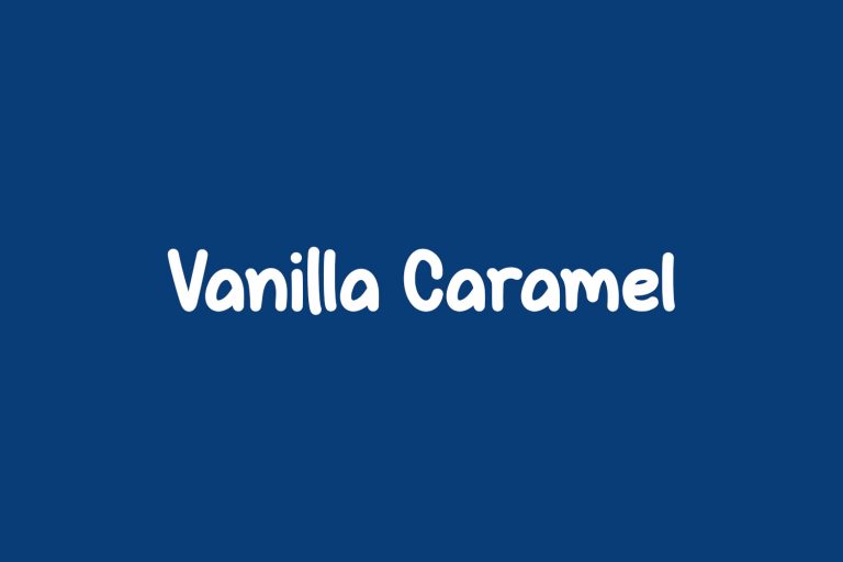 Vanilla Caramel Fonts Shmonts