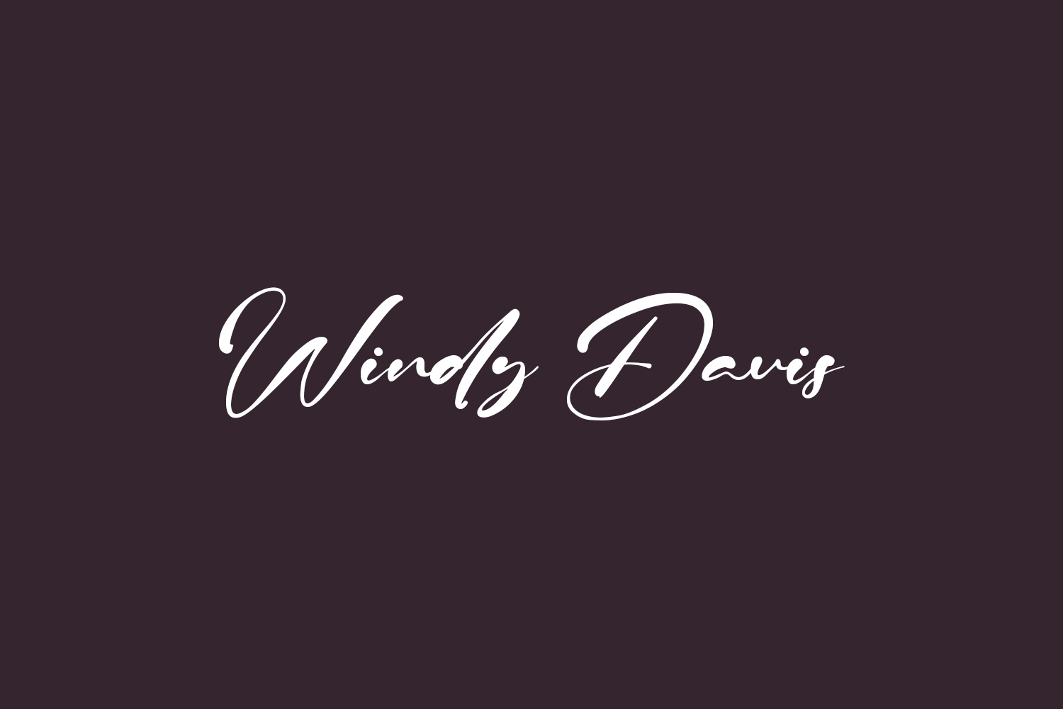 Windy Davis Free Font