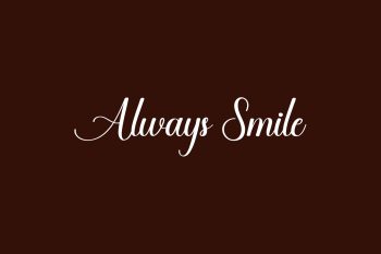 Always Smile Free Font
