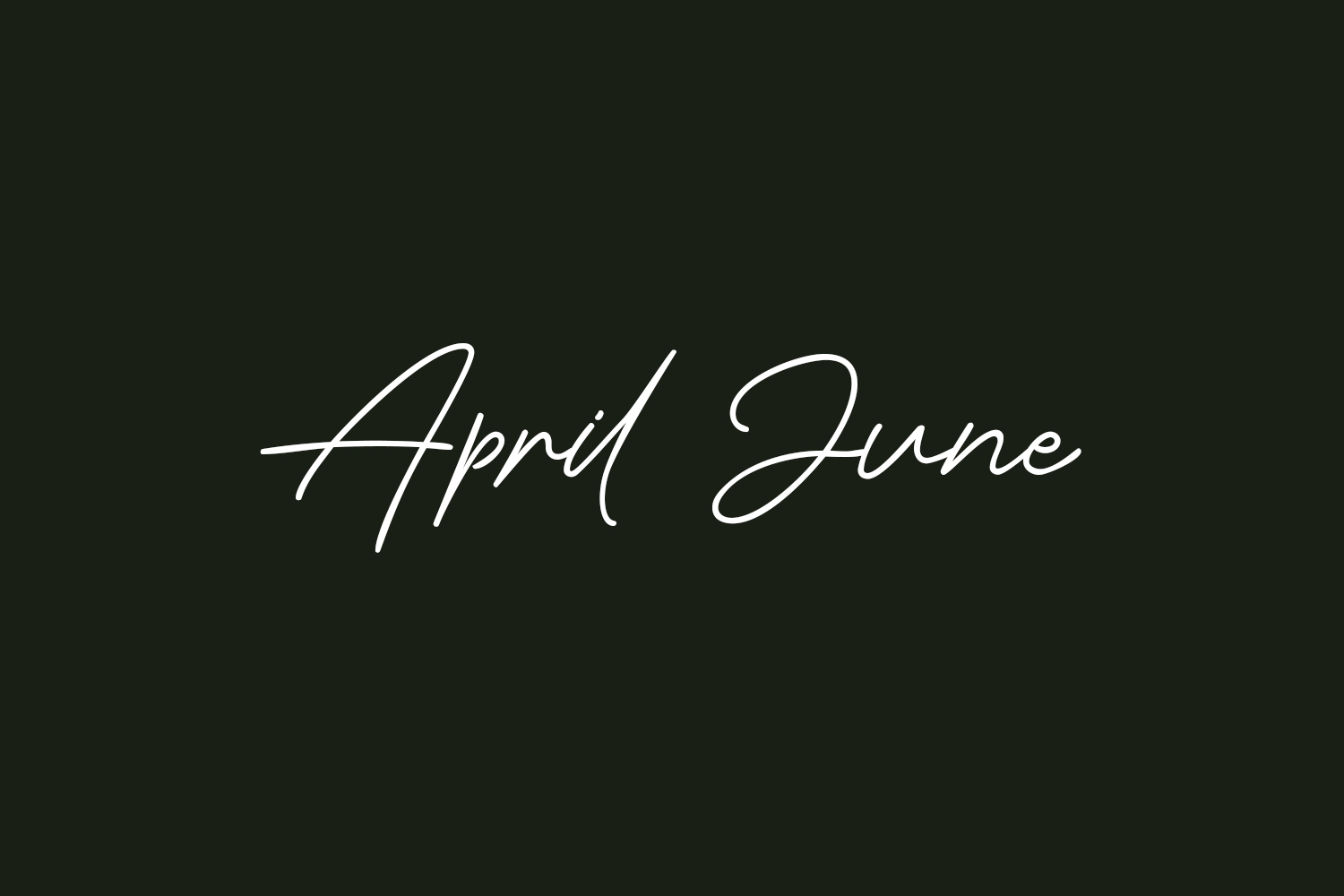 April June Free Font