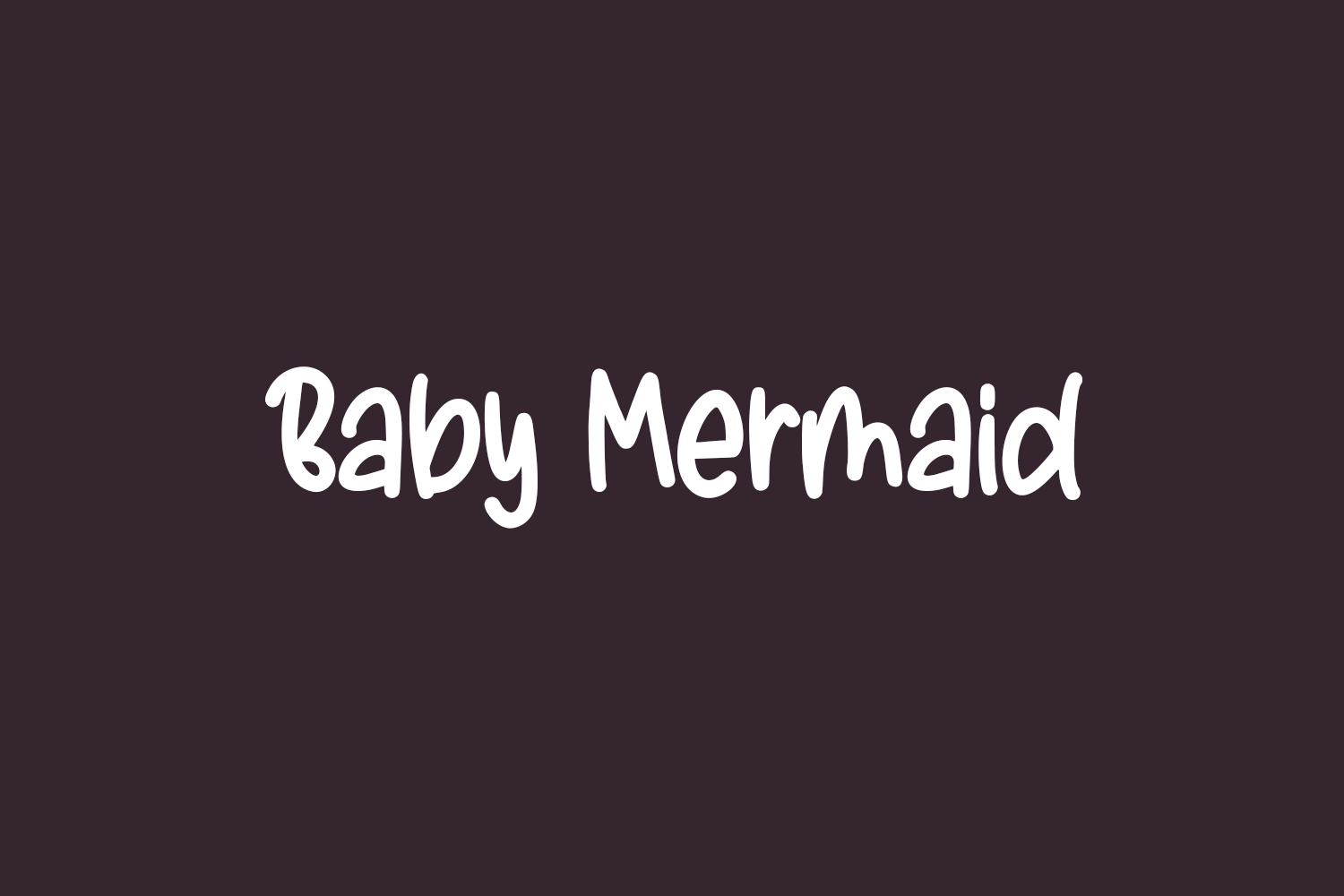 Baby Mermaid Free Font