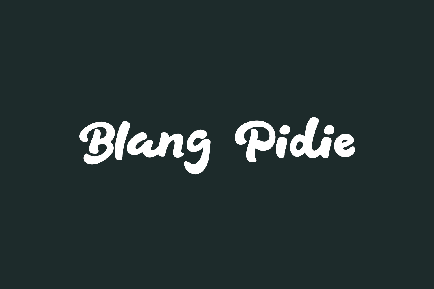 Blang Pidie Free Font