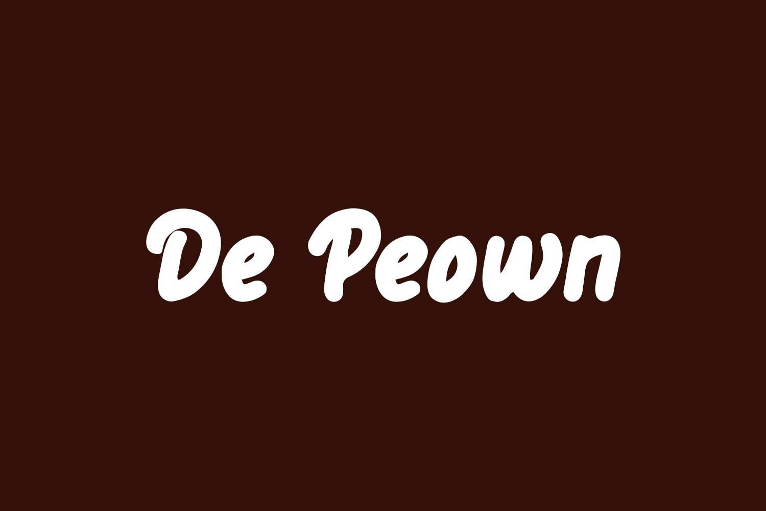 De Peown Free Font