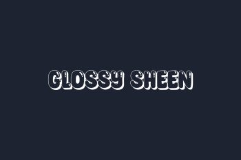 Glossy Sheen Free Font