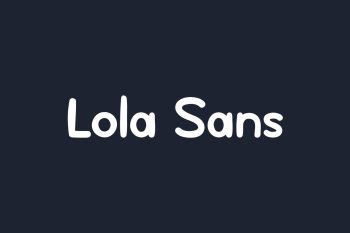 Lola Sans Free Font
