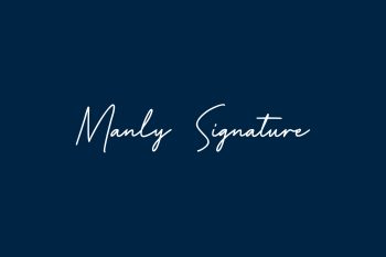 Manly Signature Free Font