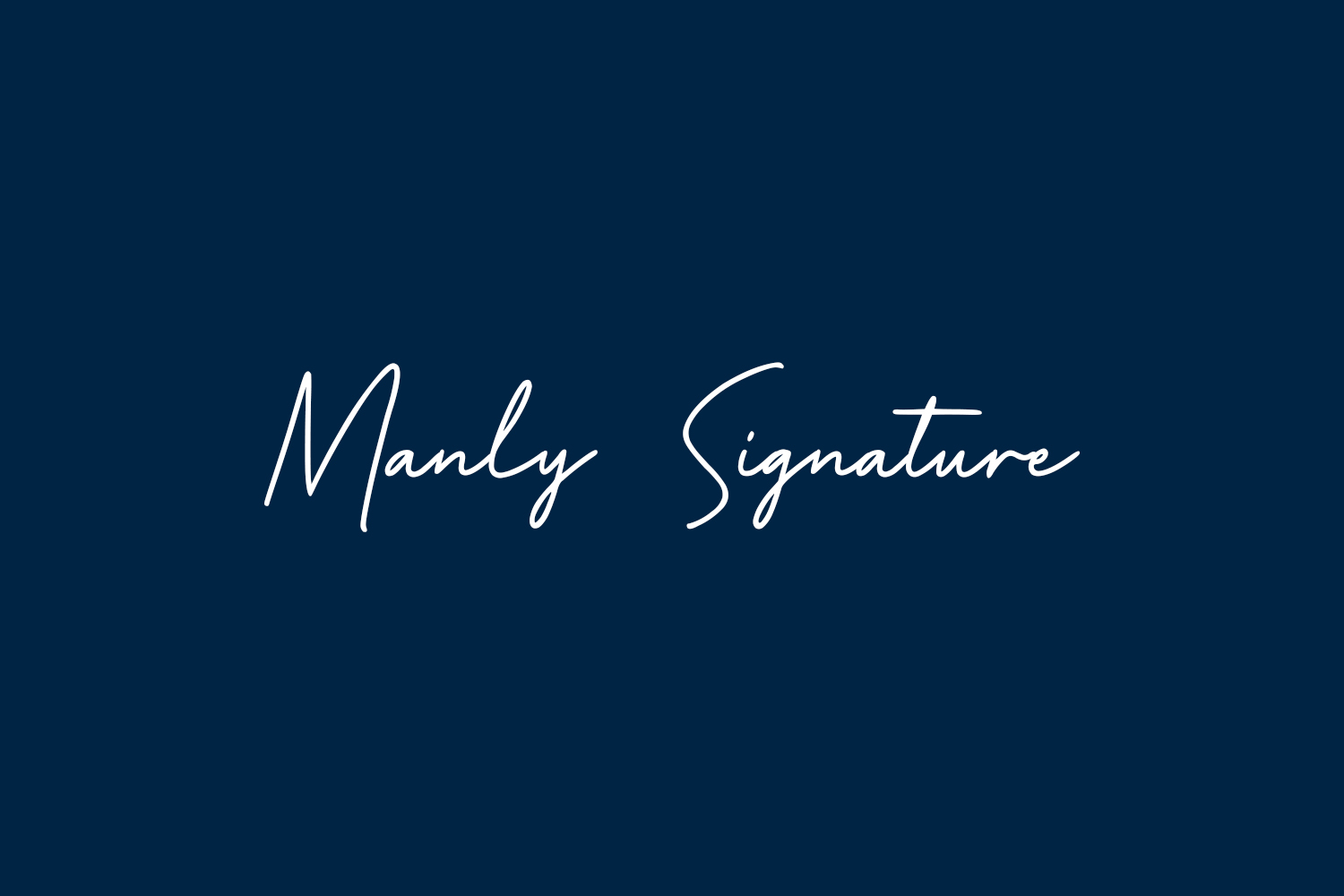 Manly Signature Free Font