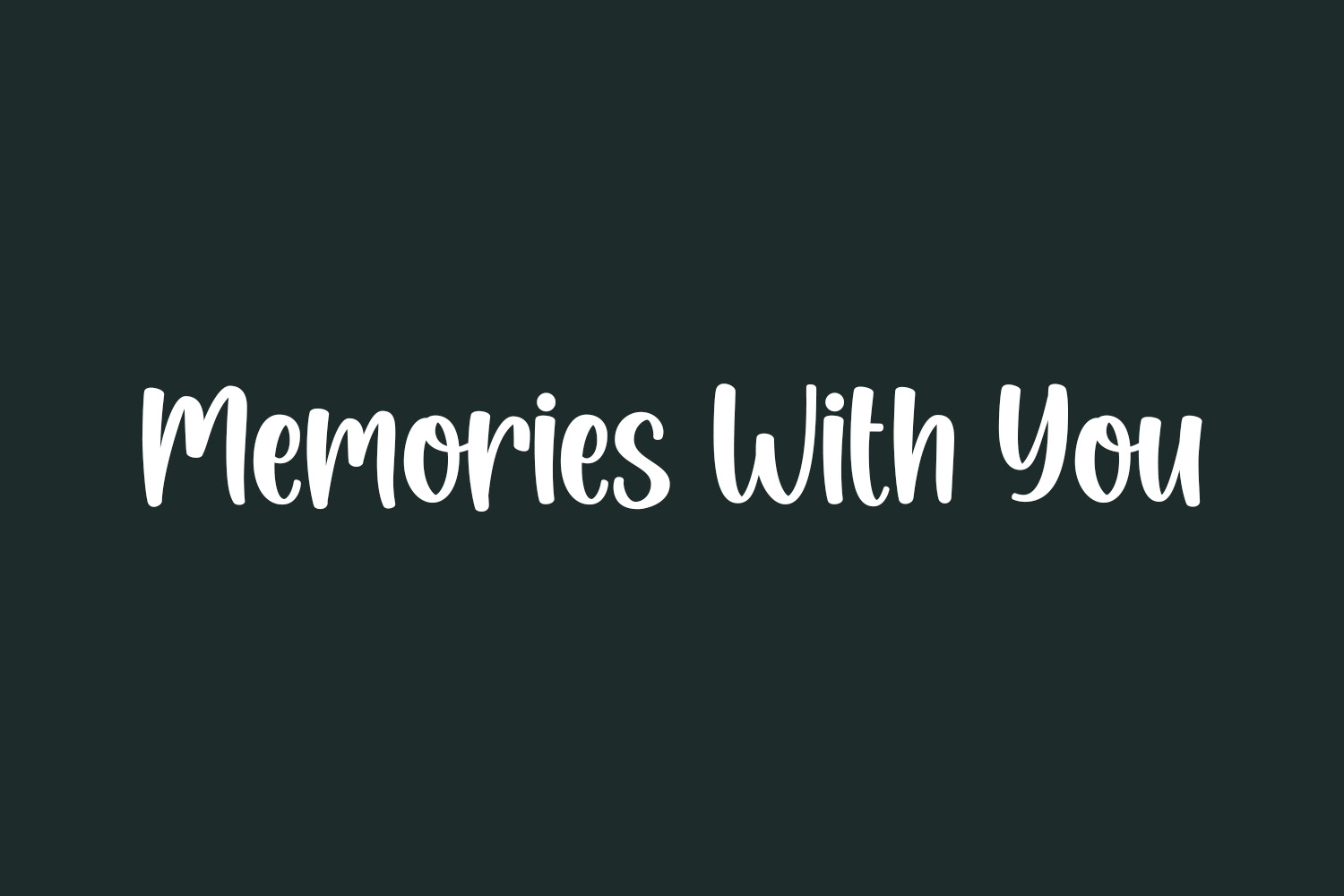 Memories With You Free Font