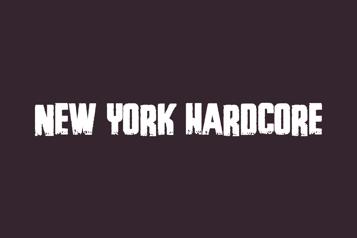 New York Hardcore Free Font