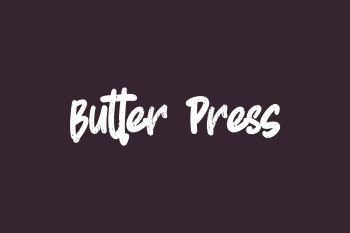 Butter Press Free Font