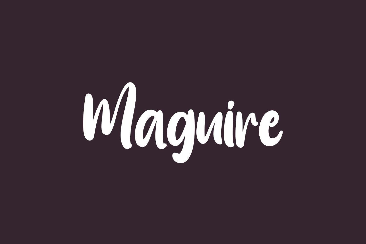 Maguire Free Font