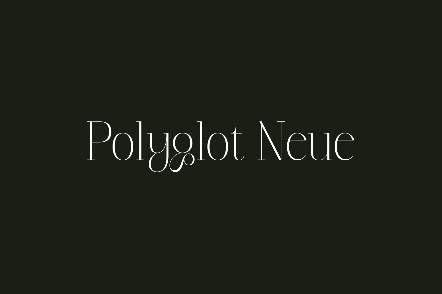 Polyglot Neue Free Font