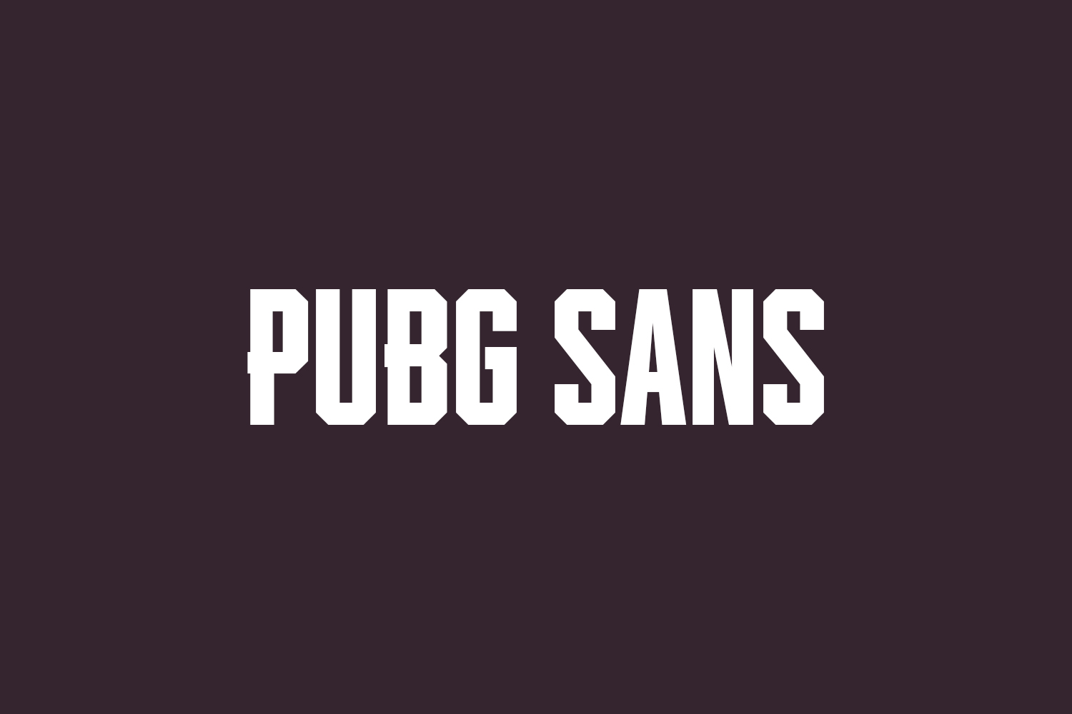 Pubg Sans Free Font