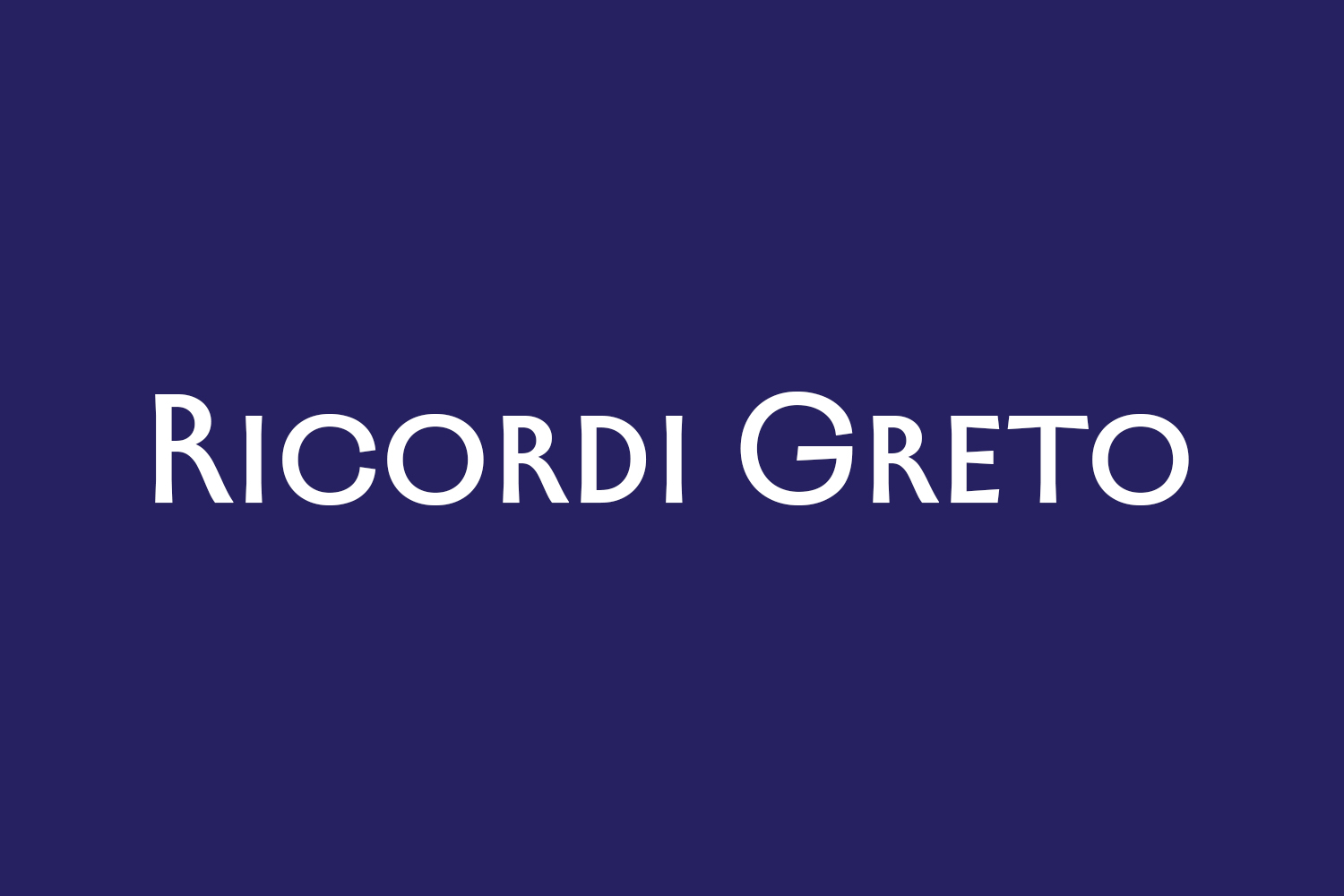 Ricordi Greto Free Font