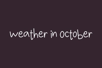 Weather in October Free Font