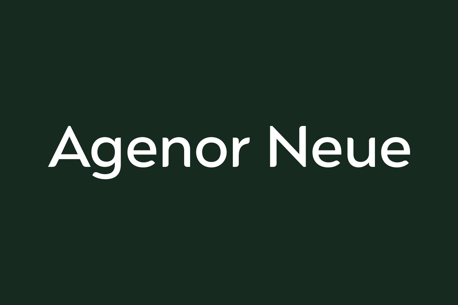 Agenor Neue Free Font