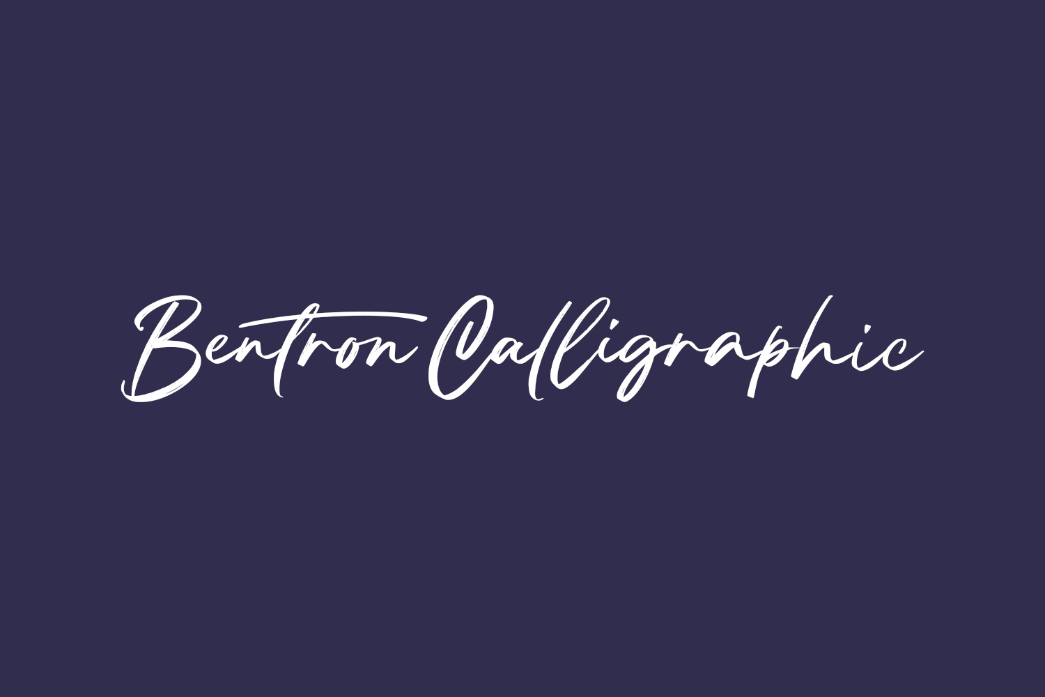 Bentron Calligraphic Free Font