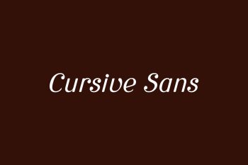 Cursive Sans Free Font