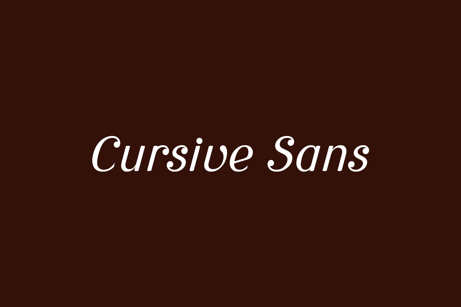 Cursive Sans Free Font